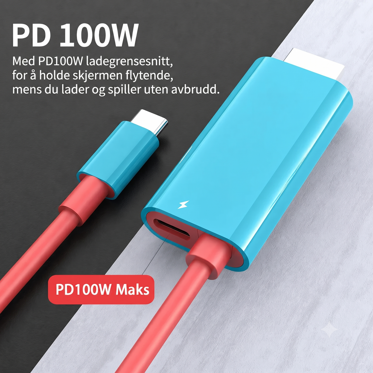 USB-C til HDMI-adapterkabel